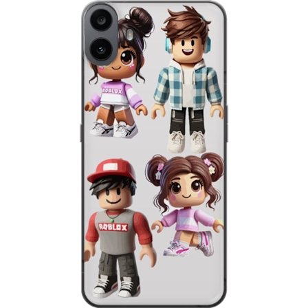 Kompatibelt Mobilskal till Nothing Nothing CMF Phone 1 Fyra 3D-stil Roblox-karaktärer med olika kläder och frisyrer, färgglada detaljer och lekfull