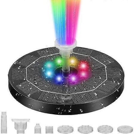 Solcellsdriven fontän med LED / Pump-wellngs