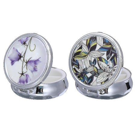 2 stk Metall Medisinboks Bærbar Pilleboks Foldbar Pilleetui Tablettbeholder