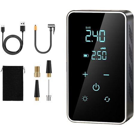 4000mAh Batteri - 6-i-1 Batteri - Touchscreen - Elektrisk Cykelpumpe - 10 liter/minut