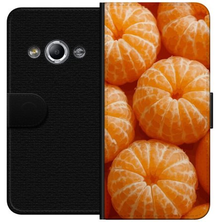 Kompatibel Tegnebogsetui til Samsung Galaxy Xcover 3 Nærbillede af saftige mandariner citrusfrugt mønster i varme orange toner friske madfotograferi