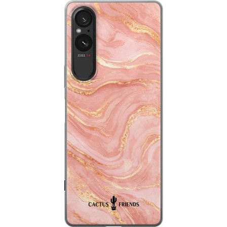 Kompatibelt Mobildeksel til Sony Sony Xperia 5 V Cactus and Friends – RoseGoldFlow