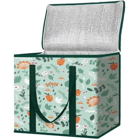 Isolerte handleposer, kraftig sammenleggbar kjølebag for shopping, gjenbrukbare lekkasjesikre termiske poser - Perfekt for markedsturen