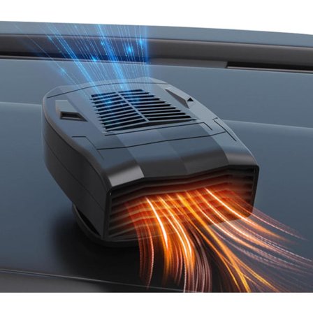 Bilvärmare 12V/140W – 2-i-1 Värmefläkt & Defroster, Snabb Avfrostning, 360° Roterbar