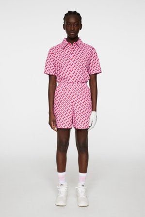 J.Lindeberg - Golf - Diana Printed Shorts - Pink - Woman - L