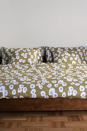 Jotex - Pussilakanasetti Parivuode Orgaaninen Khakinvihreä Khakinvihreä - OVO - Osta Parisängyt Jotex