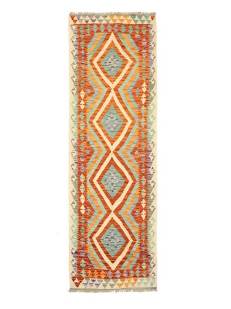 Alfombra Oriental Kilim Afghan Old Style 86X263 De Pasillo Naranja/Marrón (Lana, Afganistán)