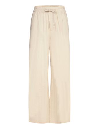 Grasielle-M Bottoms Trousers Wide Leg Beige MbyM