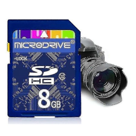 8GB Höghastighets Klass 10 SD-minneskort för alla digitala enheter med SD-kortplats