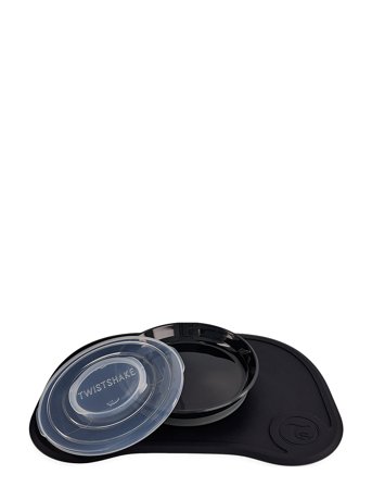 Twistshake Twistshake Click Mat + Plate 6+M Black - Black - ONE SIZE