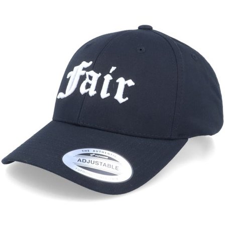 Blackletter - Svart adjustable Keps - 3D Fair Black Adjustable @ Hatstore