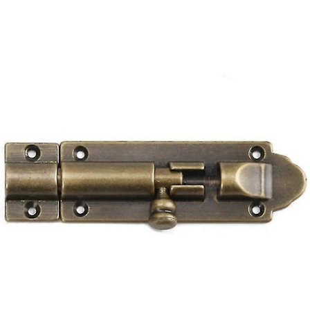 Solid støpt messing tønnebolt, antikk messing dørskyvelåser, kraftig dørskyvebolt lås RUY