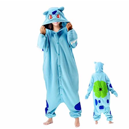 2025 Uusi sarjakuva yksiosainen pyjama Halloween-jouluasu Bulbasaur