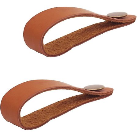 Guitarrem Stropknap Syntetisk Læder Hovedstok Adapter Til Ukulele Akustisk Guitar (brun) 2stk