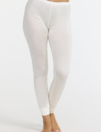 Damella of Sweden Silk Leggings - White - XXL