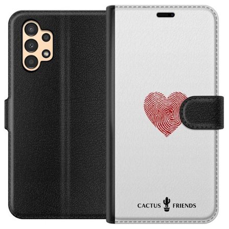 Kompatibel Tegnebogsetui til Samsung Samsung Galaxy A13 Cactus and Friends - Fingerprint Love