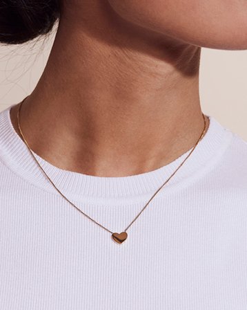 Edblad Pure Heart Necklace Gold Doré Bijoux Fille - Kids Brand Store