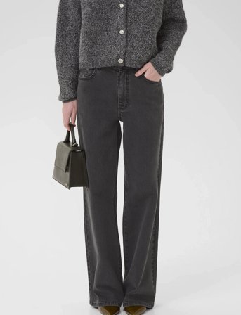 Gestuz Zolinagz Hw Wide Jeans Noos - Grey - 30