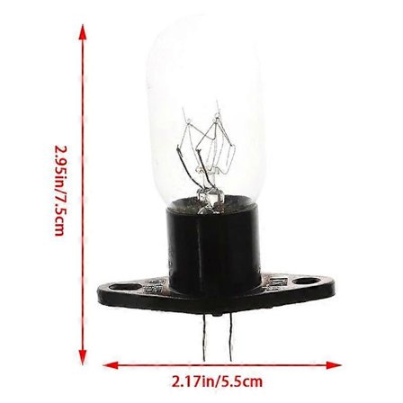 1 kpl Mikroaaltouunin LED-lamput Valkoinen Valo Energiaa Säästävä Korkean lämpötilan kestävä ja Ei Herkkä 12W Kaareva Kosketintyyppi 250V2A [DB] 