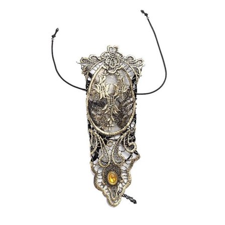 Gotiska spetshandskar Steampunk Cuff Fingerless Arm Armband