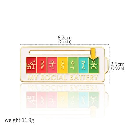 Social Mood Pin Broche Pin STYLE 2 STYLE 2