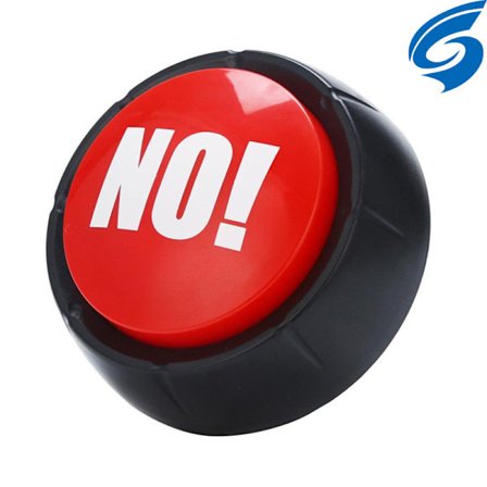 Roman Big Red Ingen knapp Ingen lydknapp Desktop Sound Toy Ideell for gags og vitser for foreldre og kolleger(NO)