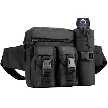 Belteveske med flaskeholder for fotturer, vandring og sykling