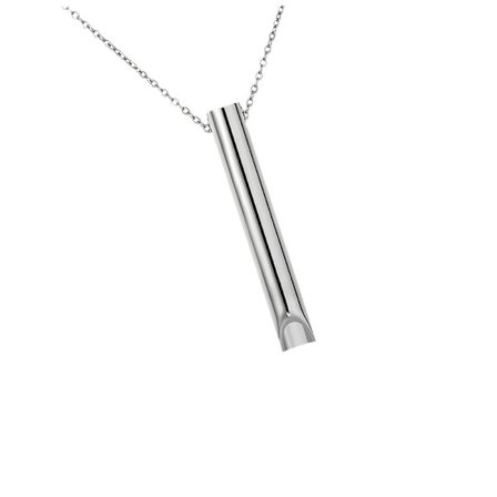 Halskæde i rustfrit stål til mindful vejrtrækning, værktøj til angstlindring, angsthalskæde, halskæde mod angst, stress, panikanfald og meditation