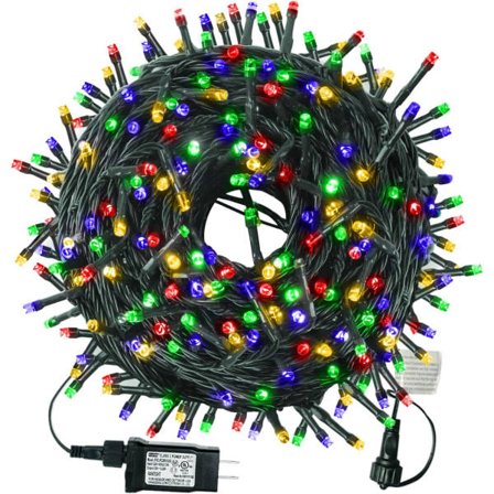 Julbelysning, Vattentäta Julgransljus för Utomhusbruk, 200 LED-lampor, 20 meter, Färgglada