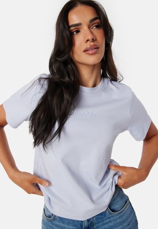 VERO MODA Vmkarma SS O-Neck emb shirt Sky Blue Klær