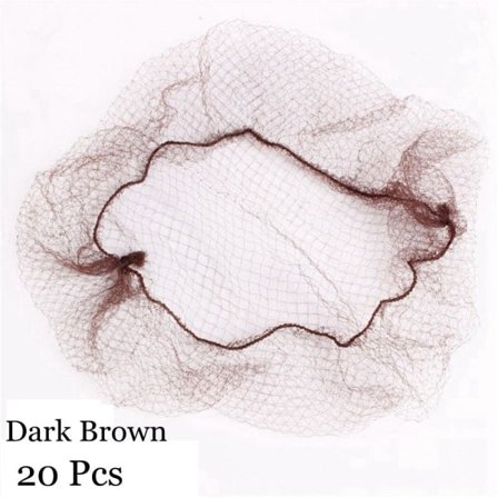 20/40 kpl Huomaamattomia hiusverkkoja Hienojakoinen tummanruskea 20 kpl