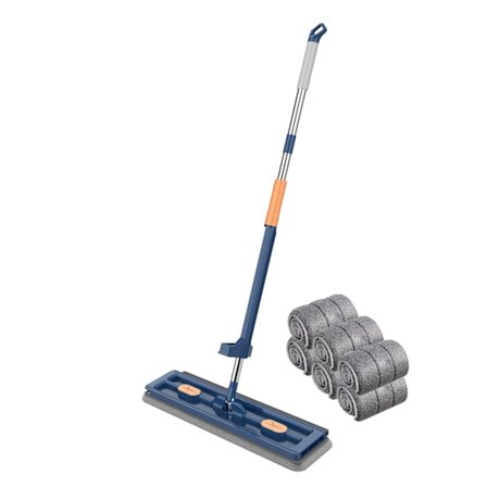 Roterbart huvud breddad platt mopp Arbetsbesparande städmopp för hem i vardagsrummet