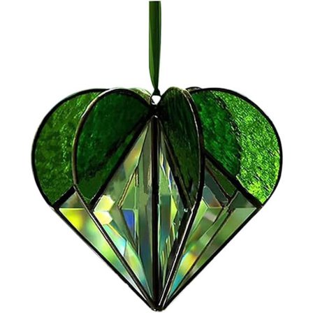 1 kpl (Sininen) Monipuolinen Sydän Auringonsieppaaja Värikäs Lasimaalaus