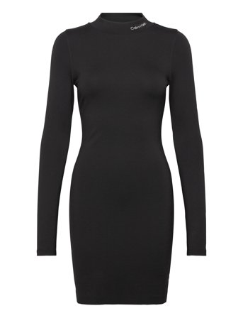 Logo Elastic Milano Dress Black Calvin Klein Jeans
