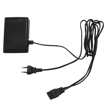 Fotpedal for symaskin med strømledning, EU-plugg 200-240V, svart