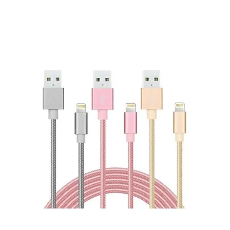 2 metrin 2A pikalatauskaapeli latauskaapeli nailonista Apple iPhonelle - WELLNGS