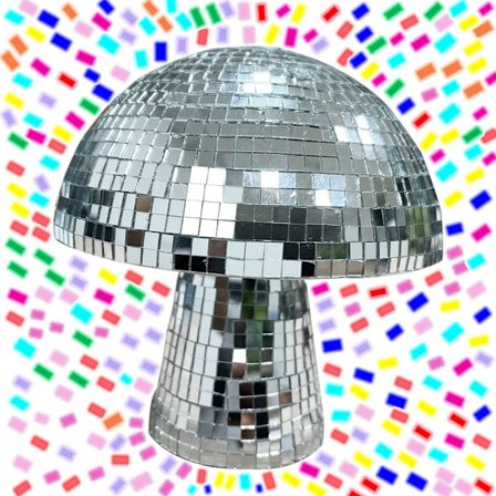 Mushroom Disco Ball, Disco Spejl Reflekterende Bold, Spejl Disco B
