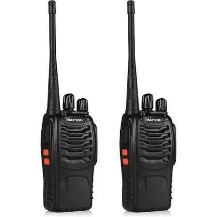 Walkie Talkies för Vuxna Lång Räckvidd BF-888S Professionell Handhållen 16 Kanals Tvåvägsradio med Öronproppar, Laddningsbar
