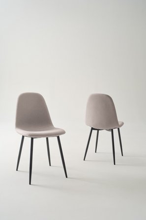 Jotex - Stol 2-pakke Greige - HOLMA - Kjøp Spisestoler & kjøkkenstoler hos Jotex