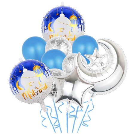 Eid Mubarak Ballonger i Aluminiumfolie Set 8 8