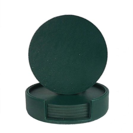 Læderunderlag Spildbeskyttelse Til Bordplade Holdbart Og Skridsikkert Læderunderlag Passer Almindelige - mørkegrøn