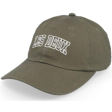 Les Deux - Grün unconstructed Cap - Blake Olive Night/Light Sand Dad Cap / Unconstructed @ Hatstore