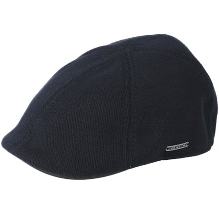 Stetson - Blå flatcap Keps - Texas Cotton Knit Navy Flat Cap @ Hatstore