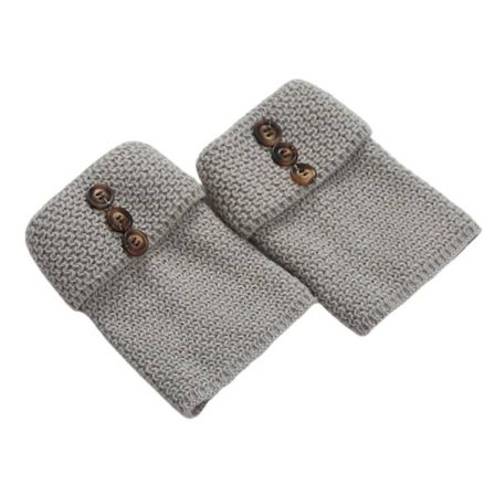 1 pari talvisia lämpimiä saappaanvarsia naisille, virkatut neulotut saappaansuojukset, sukat, napit, lyhyet säärystimet tytöille