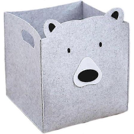 Søde Sammenfoldelige Opbevaringskurve i Filt til Vasketøj, Legetøjsorganisering og Hylder i Skabet - Alsidige Opbevaringskurve