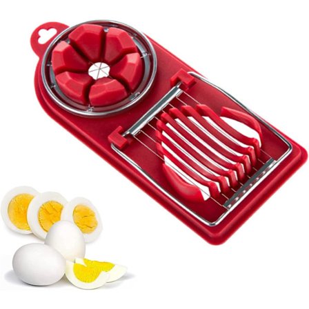 Munanleikkuri, 2-in-1 Ruostumattomasta Teräksestä Valmistettu Munanleikkuri