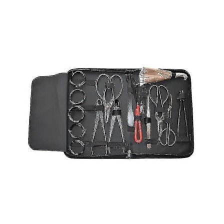 16 kpl Puutarha Bonsai Työkalusetti Hiiliteräksestä Leikkuri Sakset Nylonkotelolla