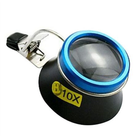 10X Briller Forstørrelsesglass, Klips-på Forstørrelsesglass, Bærbar Okular, Operatør, Urmaker, Reparasjonsverktøy