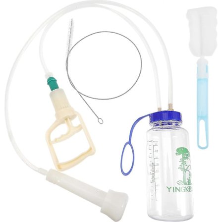 1 Sett med manuell melkemaskin for ku, bærbar husholdningsmelkemaskin for storfe