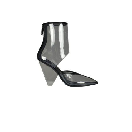 Balmain transparent ankle Støvler 95 Sort, Dame, Størrelse: 38 EU